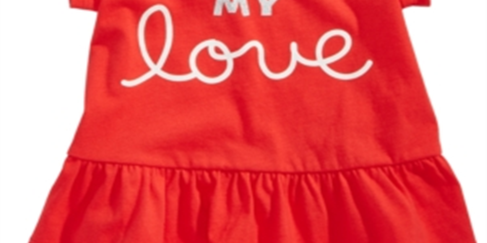Camiseta de algodão estampada First Impressions Baby Girl's Forever, vermelha, tamanho 24 meses