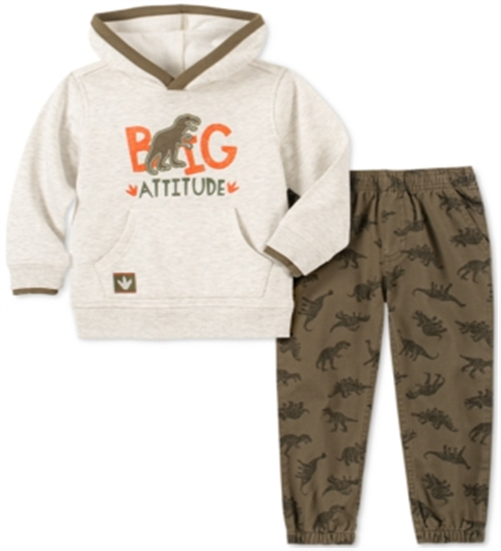 Conjunto de moletom com capuz e calça de moletom estampada para meninos, 2 peças, infantil, tamanho 3-6 meses