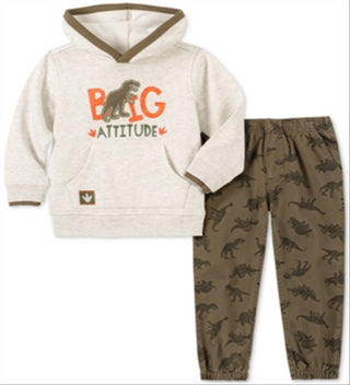 Conjunto de moletom com capuz e calça de moletom estampada para meninos, 2 peças, infantil, tamanho 3-6 meses