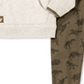 Conjunto de moletom com capuz e calça de moletom estampada para meninos, 2 peças, infantil, tamanho 3-6 meses