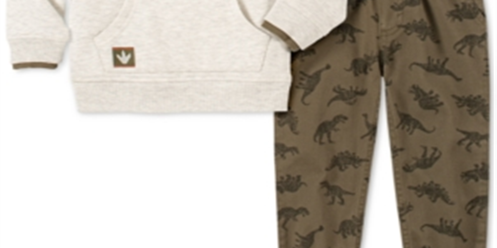 Conjunto de moletom com capuz e calça de moletom estampada para meninos, 2 peças, infantil, tamanho 3-6 meses