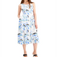 Vestido Alfani Feminino Estampado Fit &amp; Flare Azul Tamanho 6 Petite