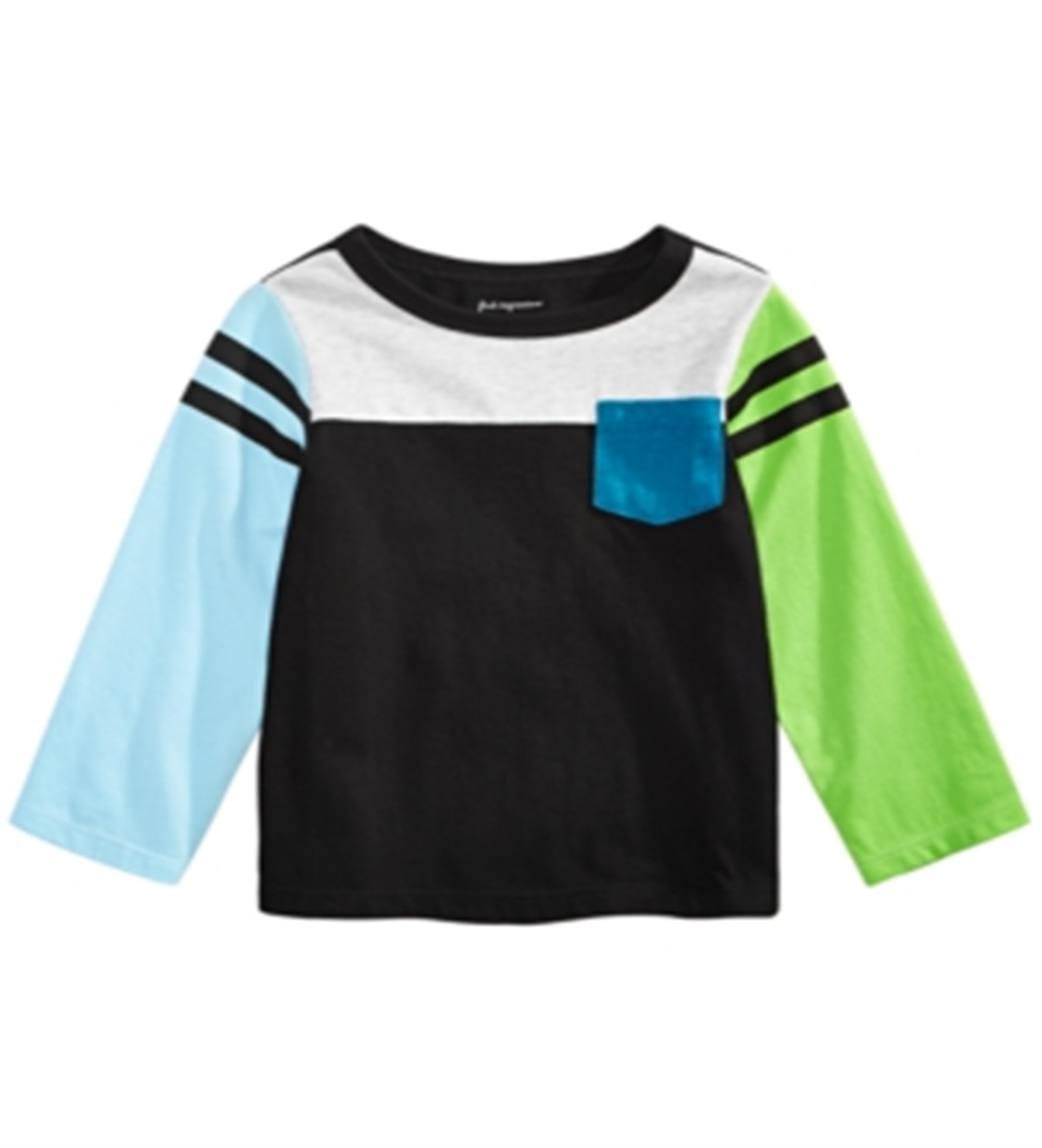 Camiseta Colorblocked para Bebê Menino First Impressions Preta Tamanho 18 MOS