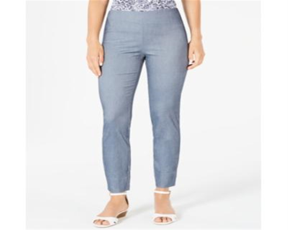 Calça skinny feminina Charter Club Tummy Control, azul, tamanho 2, pequena