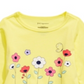 Camiseta infantil de algodão com estampa floral First Impressions para meninas, tamanho 12 meses, amarela