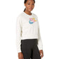 Moletom curto com logo Nike feminino, branco, tamanho XS