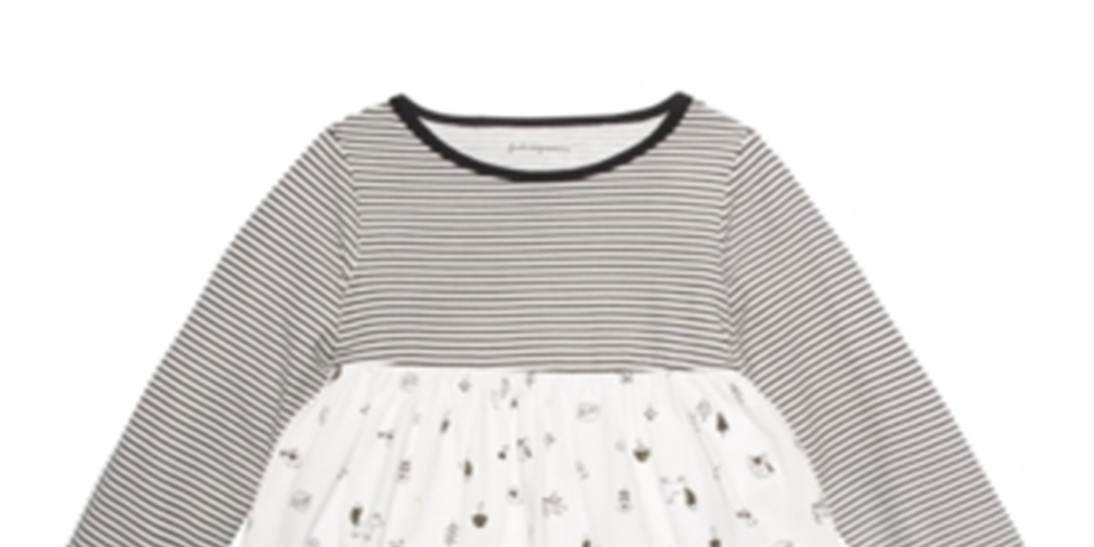 Túnica infantil de algodão com animais da floresta First Impressions para meninas, tamanho 4T, branca