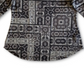Suéter estampado estilo tapeçaria feminino cinza tamanho grande