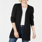 Karen Scott Cardigan Feminino Frente Aberta Preto Tamanho XS