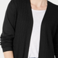 Karen Scott Cardigan Feminino Frente Aberta Preto Tamanho XS