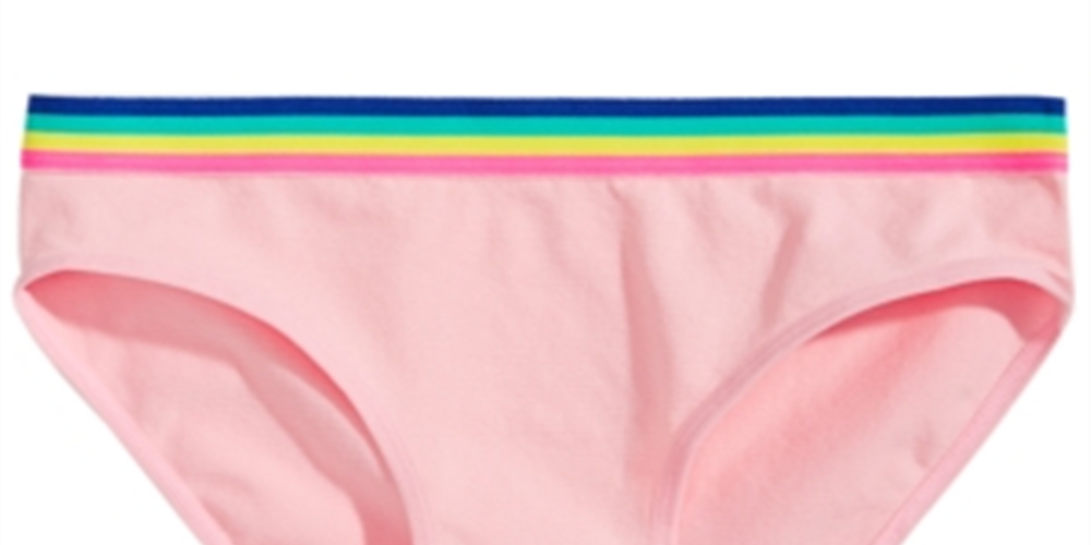 Maidenform Little &amp; Big Girl's Rainbow Waist Seamless Hipster Underwear Rosa Tamanho Grande