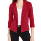 Blazer de malha feminino Maison Jules com manga 3/4, vermelho, tamanho extragrande