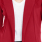 Blazer de malha feminino Maison Jules com manga 3/4, vermelho, tamanho extragrande
