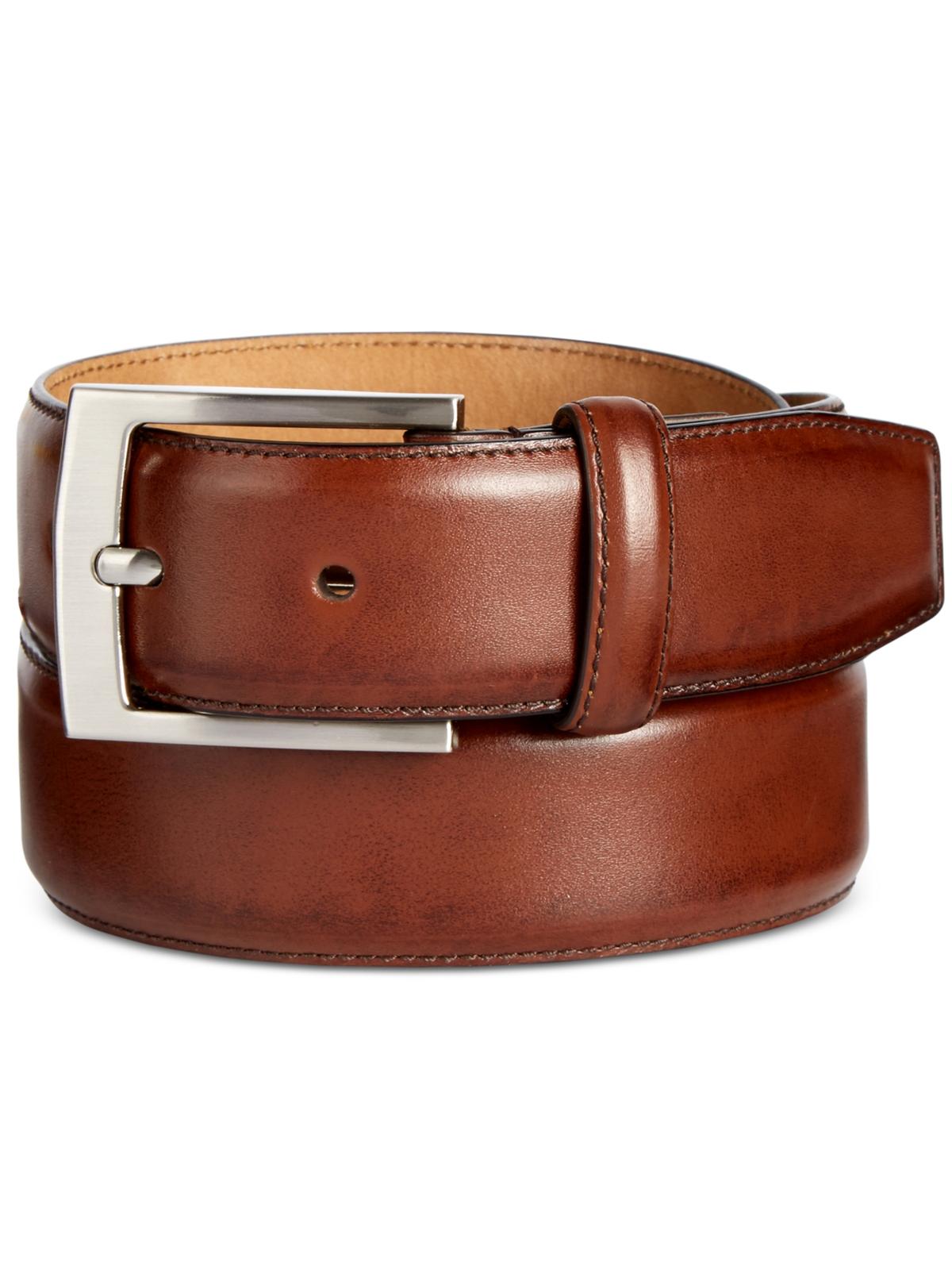 Cinto social profissional masculino de couro Tasso Elba, marrom, tamanho 42