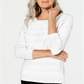 Karen Scott Suéter Feminino com Ponto Otomano Branco Tamanho Pequeno G