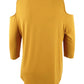 JM Collection Top feminino com ombros descobertos, amarelo, tamanho XX-G