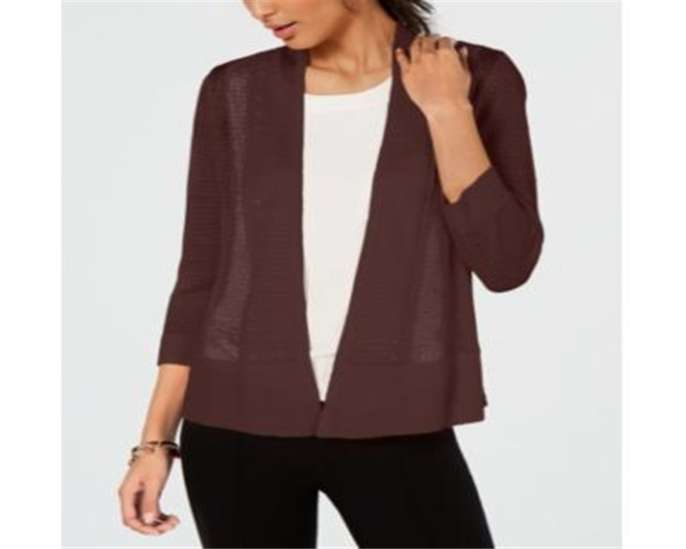Cardigan Alfani Feminino Novelty Stitch Marrom Tamanho Médio