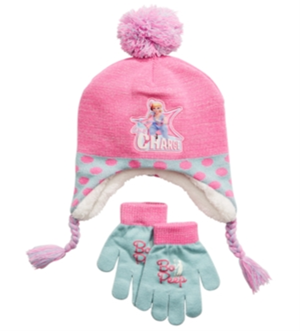Conjunto de 2 peças de chapéu e luvas Bo Peep Heidi da Disney Big Girl's Toy Story, rosa, tamanho único
