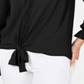 Blusa ombro a ombro feminina INC International Concepts, preta, tamanho grande
