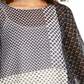 Blusa feminina Alfani com estampa de manga de anjo, preta, vários tamanhos, pequena P