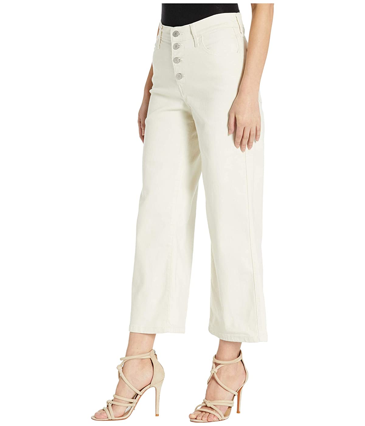 Calça jeans feminina Levi's Mile High Wide Leg, branca, tamanho 27x25