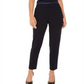 Calça de smoking feminina Calvin Klein cintura alta azul tamanho 2