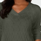Karen Scott Suéter Feminino Basket Stitch Verde Tamanho P