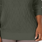 Karen Scott Suéter Feminino Basket Stitch Verde Tamanho P