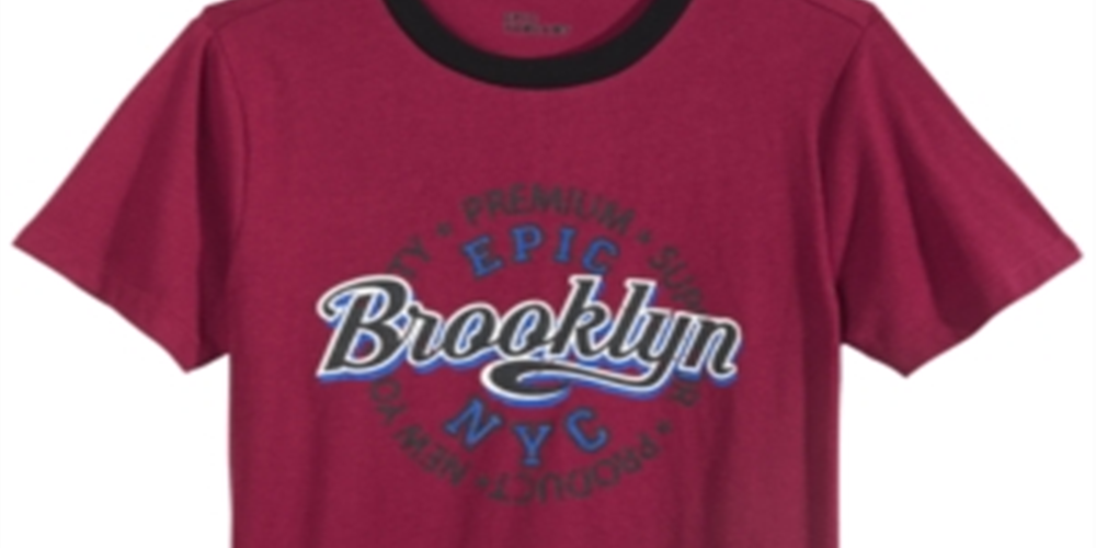 Camiseta Epic Threads Big Boy's Brooklyn Epic vermelha tamanho pequeno