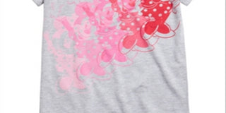 Disney Big Girl's Minnie Mouse T-Shirt Gray Size Large