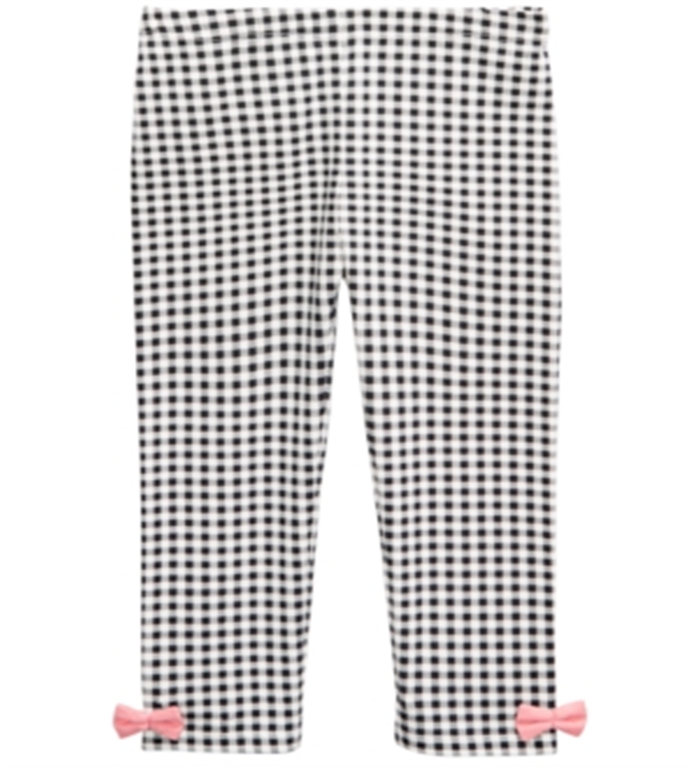 Leggings com laço xadrez para meninas First Impressions, tamanho 3-6 meses