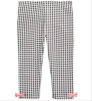 First Impressions Baby Girl's Gingham Bow Leggings White Size 3-6MOS