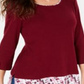 Karen Scott Blusa Feminina Estampada Vermelha Tamanho Pequeno P