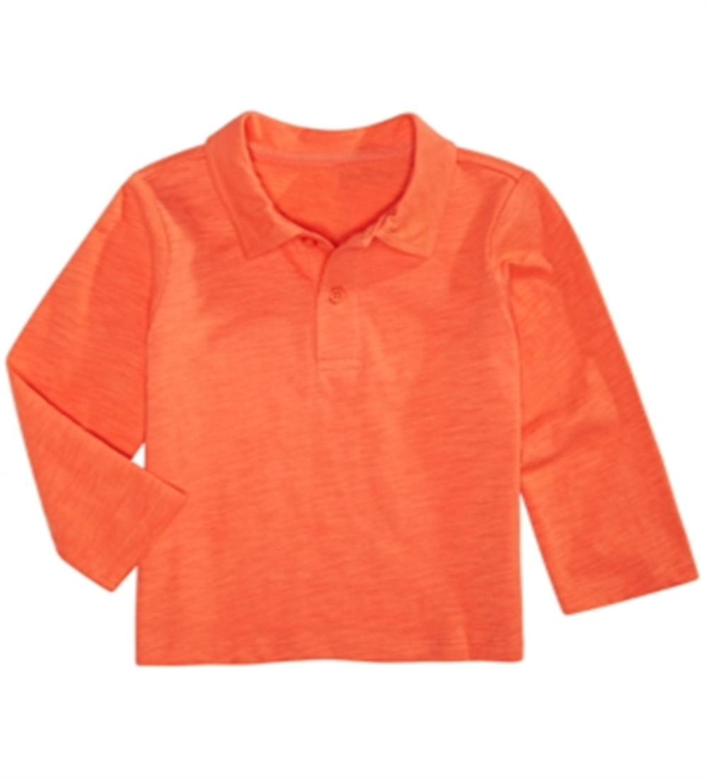 Camisa polo de algodão infantil First Impressions para meninos, laranja, tamanho 4T