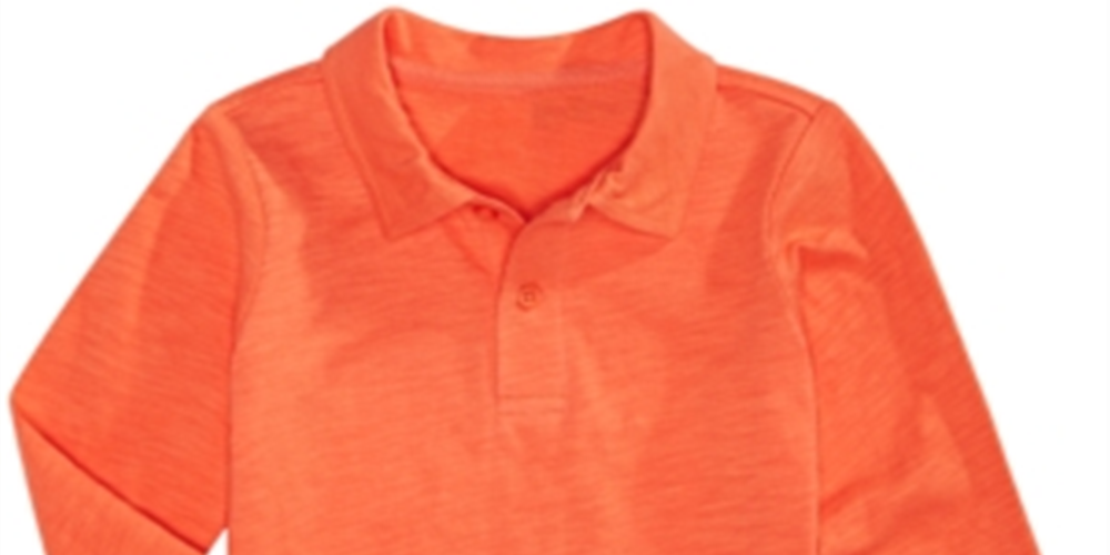 Camisa polo de algodão infantil First Impressions para meninos, laranja, tamanho 4T