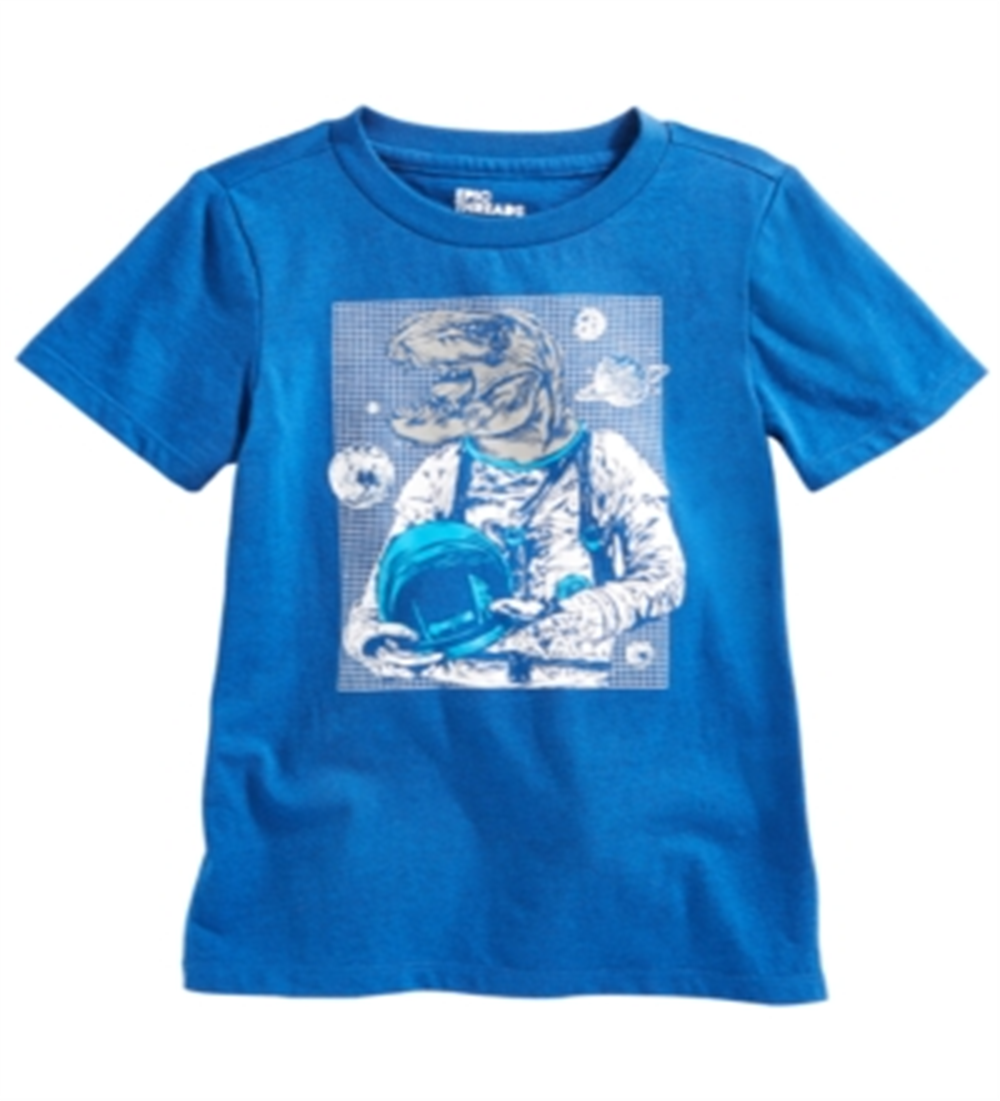 Camiseta infantil Epic Threads Space Dino para meninos, azul, tamanho 6