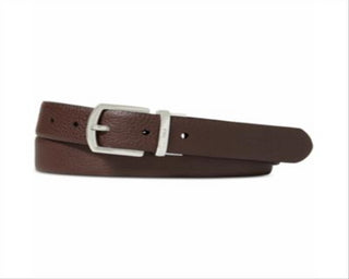Cinto reversível de couro Pebble masculino Polo Ralph Lauren, marrom, tamanho 34