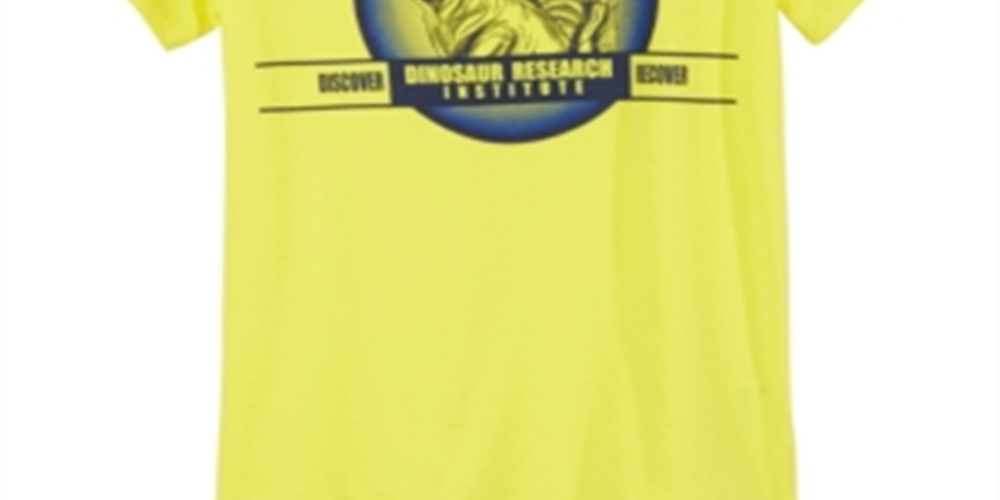 Camiseta infantil Epic Threads Little Boy's Dino Research, amarela, tamanho 7