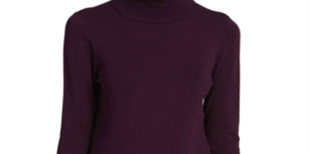 Calvin Klein Suéter Feminino Gola Alta Roxo Tamanho XS