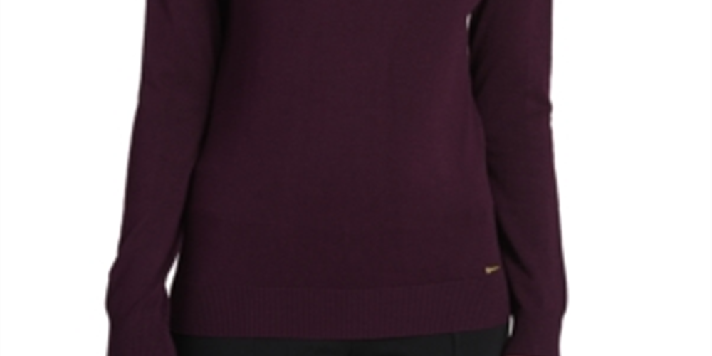 Calvin Klein Suéter Feminino Gola Alta Roxo Tamanho XS