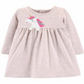 Vestido Babydoll Carter's Baby Girl Manga Longa Rosa Tamanho 24MOS