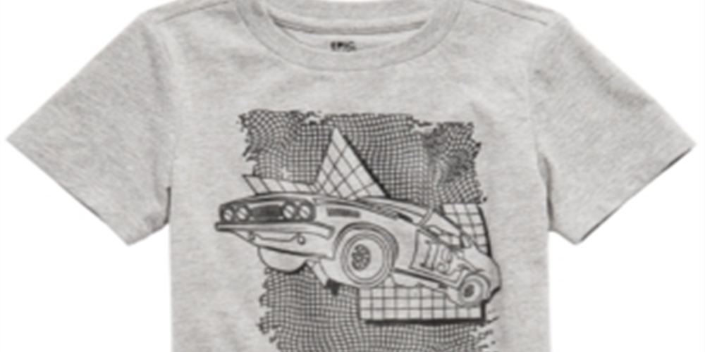 Camiseta infantil Epic Threads para meninos, estampas variadas, cinza, tamanho 4T