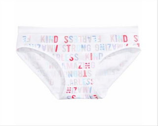Maidenform Little & Big Girl's Printed Seamless Hipster Underwear White Size Medium