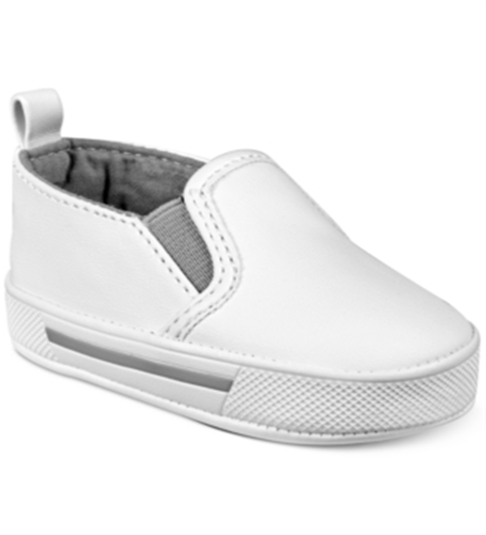 Sapato infantil Hi Bye Slip-on para meninos First Impressions, cinza, tamanho 1