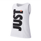 Camiseta regata Nike Sportswear Just Do It Graphic para meninos, branca, tamanho X-G