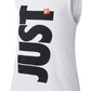 Camiseta regata Nike Sportswear Just Do It Graphic para meninos, branca, tamanho X-G