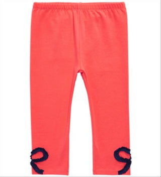 Leggings com acabamento em laço para meninas First Impressions, tamanho 4T, laranja