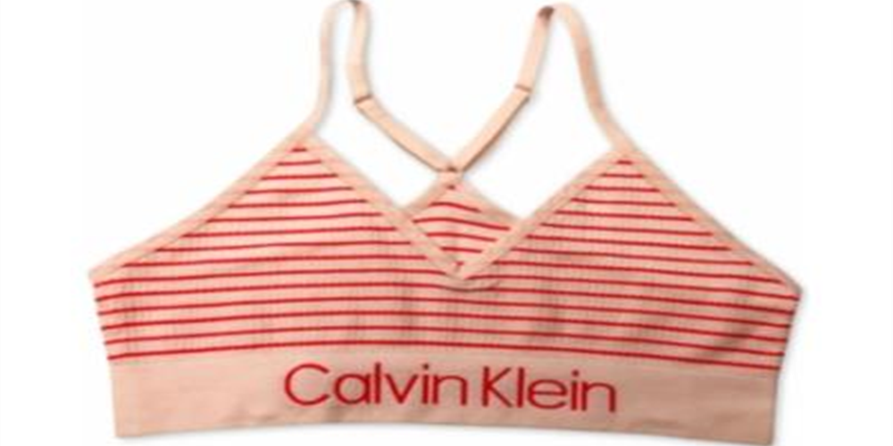 Sutiã Calvin Klein Feminino Canelado Racerback Rosa Tamanho Médio