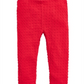 Legging texturizada para bebê menina First Impressions vermelha tamanho 24 meses