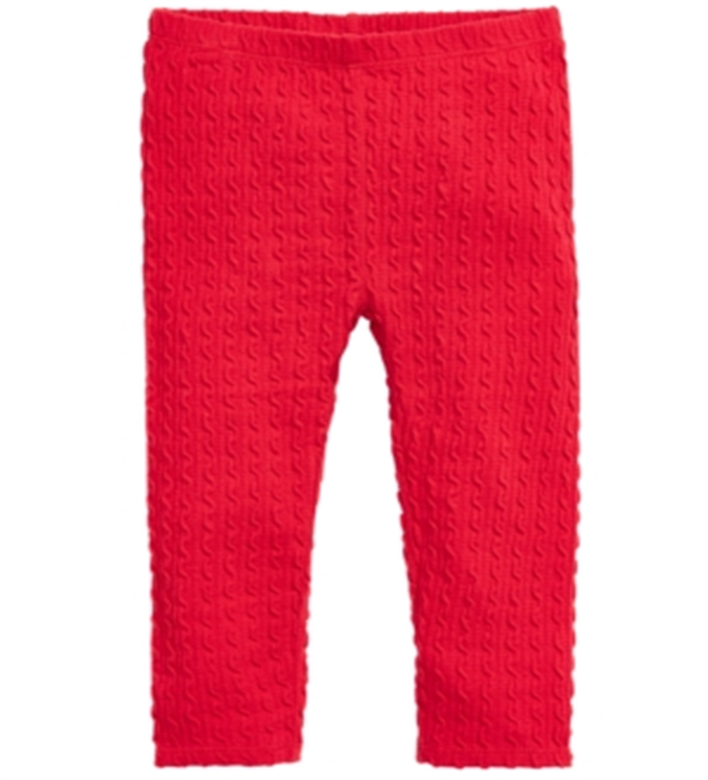 Legging texturizada para bebê menina First Impressions vermelha tamanho 24 meses